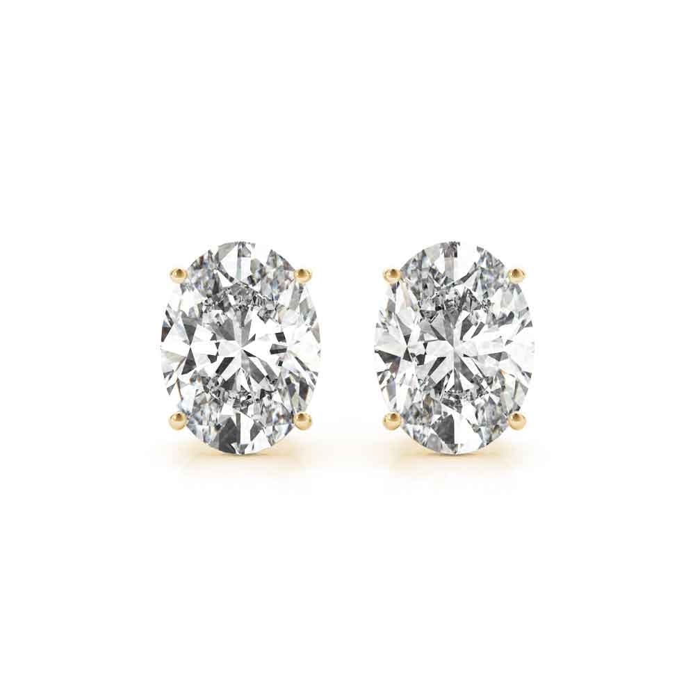 Sustainably Lab Created Oval Diamond Stud Earrings - Lisa Robin