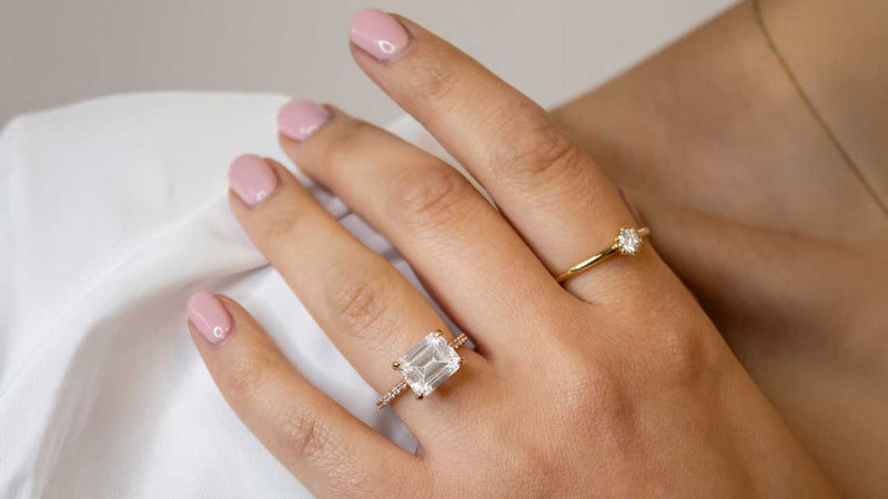 East West Diamond Engagement Rings
