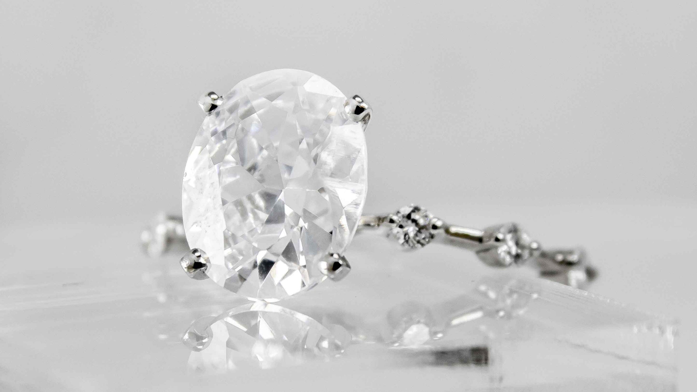 The Portia Distance Diamond Oval Engagement Ring | Lisa Robin