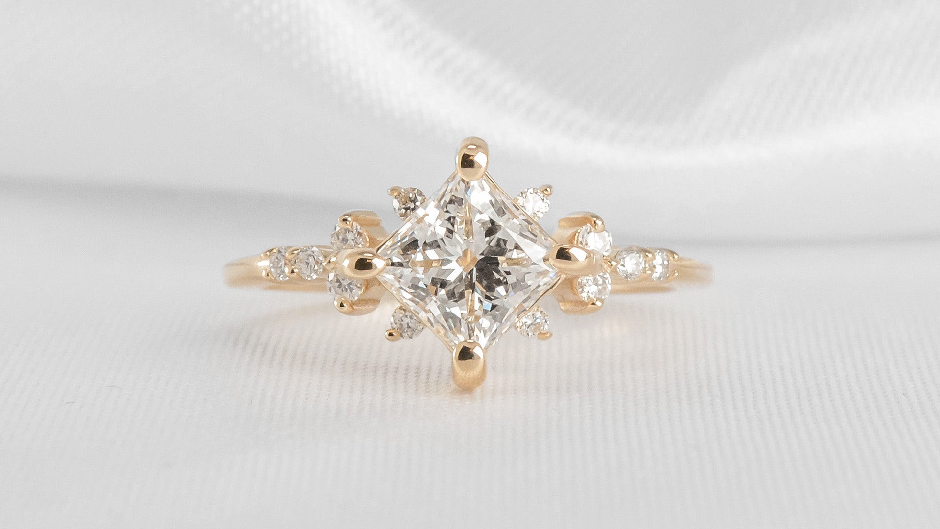 Zakari Princess Diamond Engagement Ring | Lisa Robin