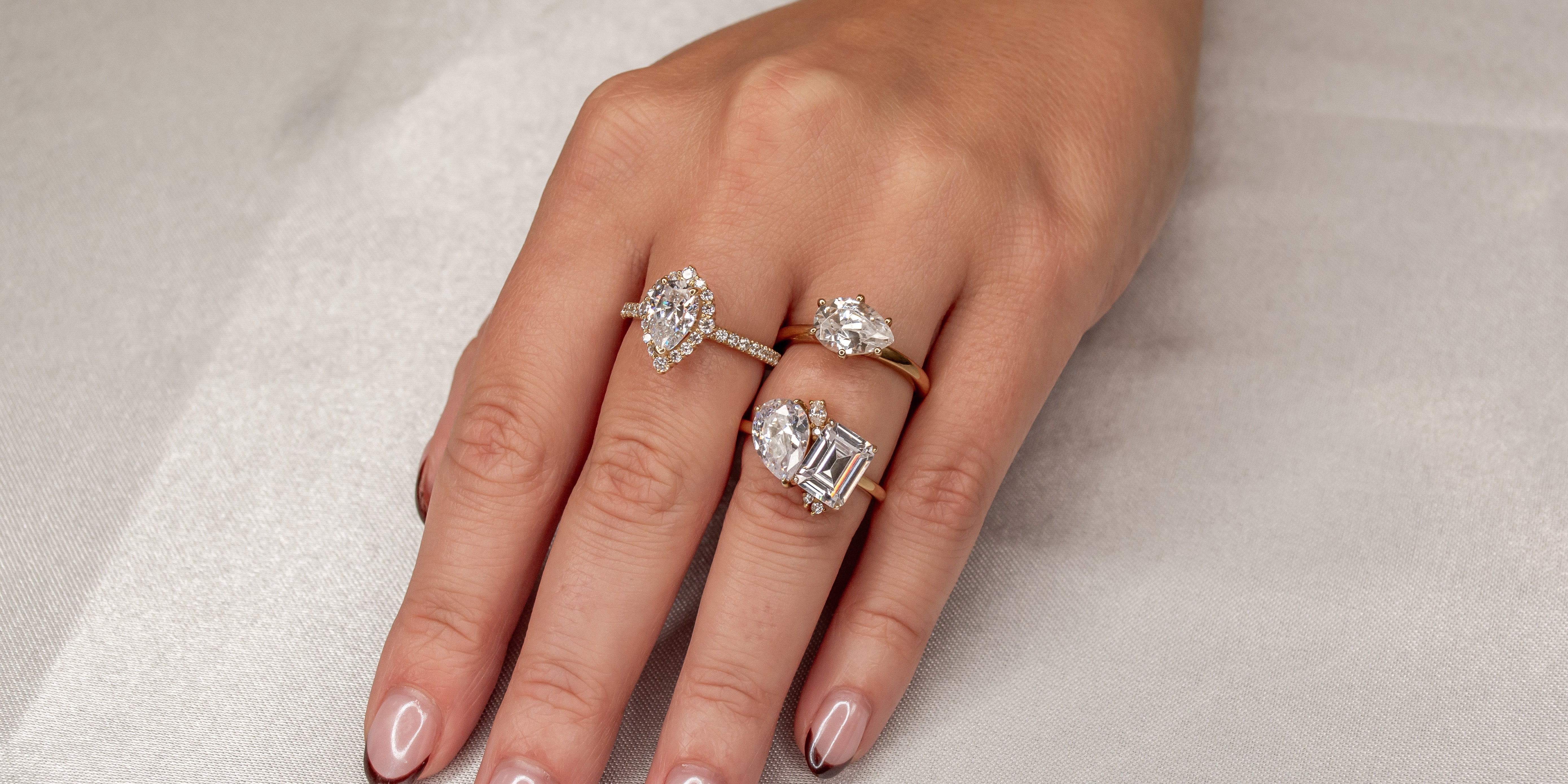 Pear Cut Diamond Engagement Rings