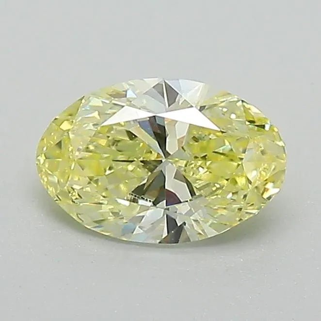 0.66ct Oval Lab Grown Diamond (Fancy Intense Yellow, Clarity VS1, Cut VG, IGI) - Lisa Robin