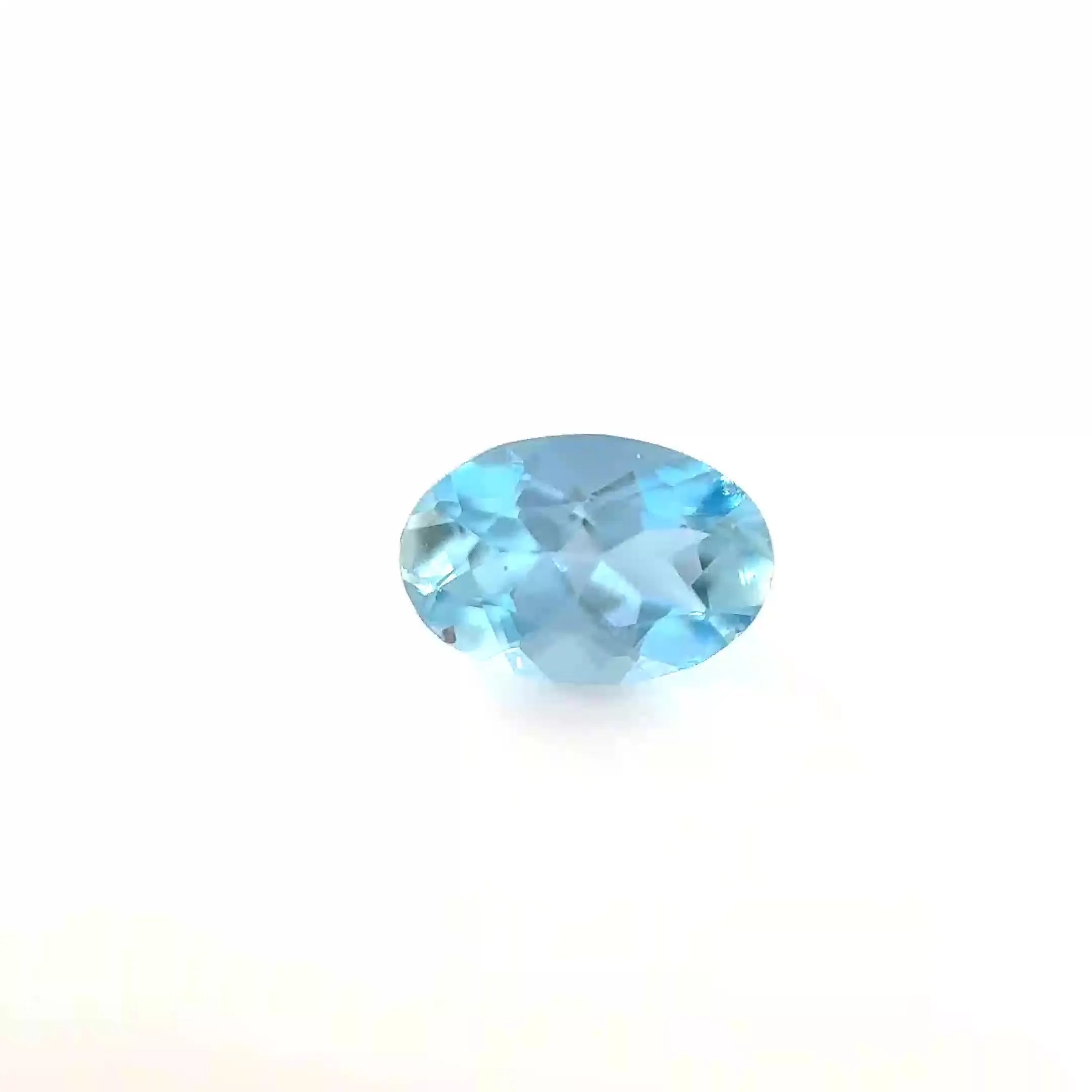 0.40ct Oval Natural Aquamarine (Colour Blue, Clarity Eye Clean, Cut Faceted)