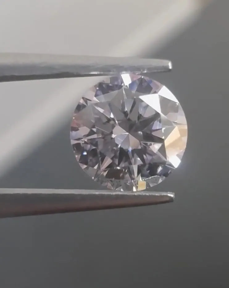 0.50ct Round Natural Diamond (Colour Faint Pink, Clarity VS2, Cut EX, GIA Certified)