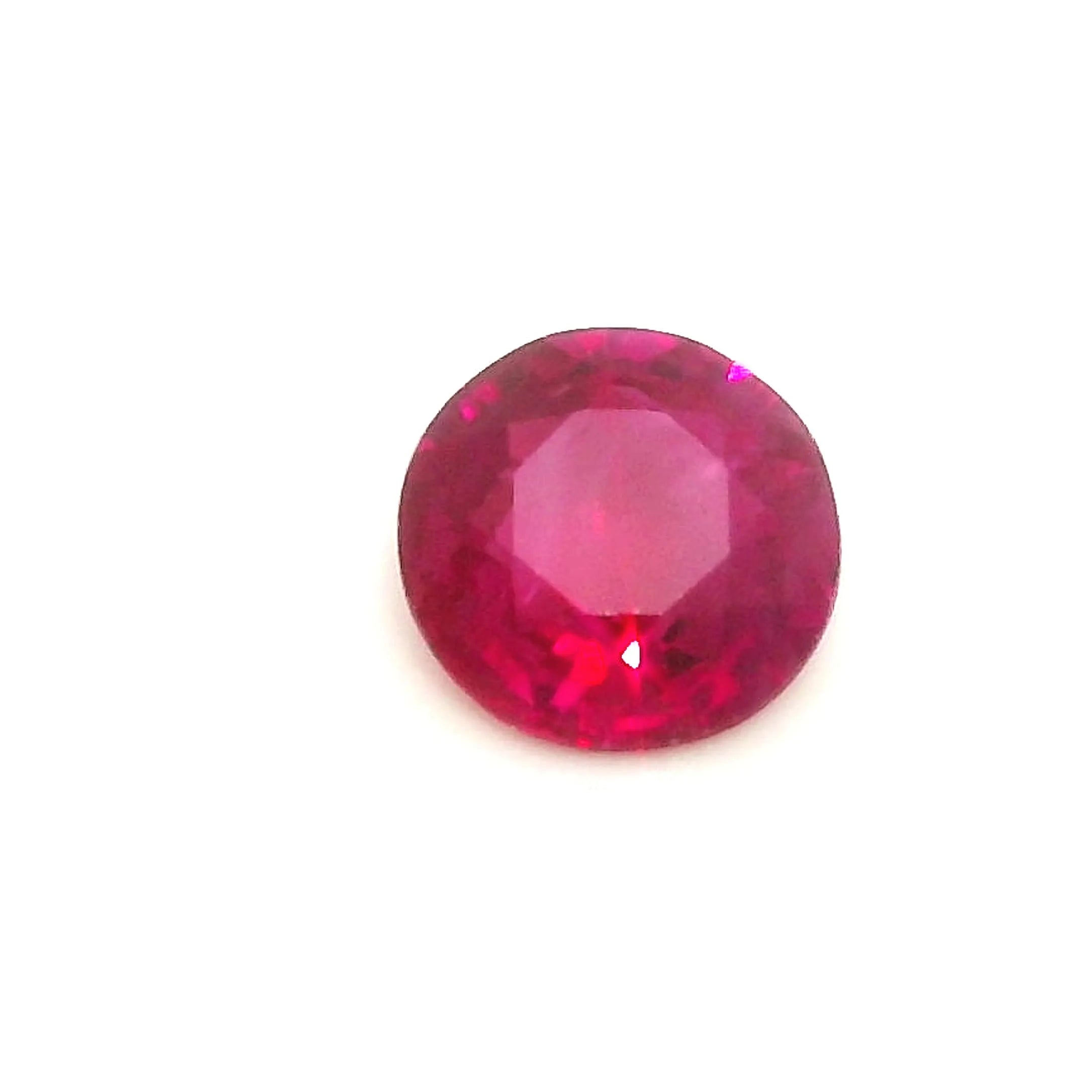 0.50ct Round Natural Ruby (Colour Red, Clarity Slightly Included, Cut Faceted)