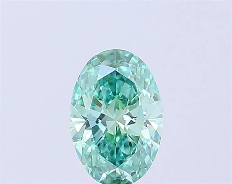 0.52ct Oval Lab Grown Diamond (Colour Fancy Vivid Green, Clarity VVS2, Uncertified)