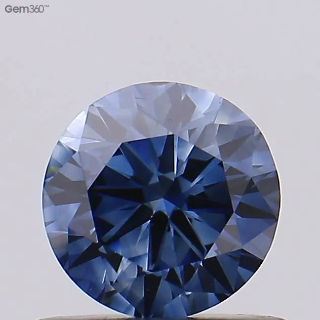 0.52ct Round Lab Grown Diamond (Colour Fancy Vivid Blue, Clarity VS2, Cut EX, Uncertified)
