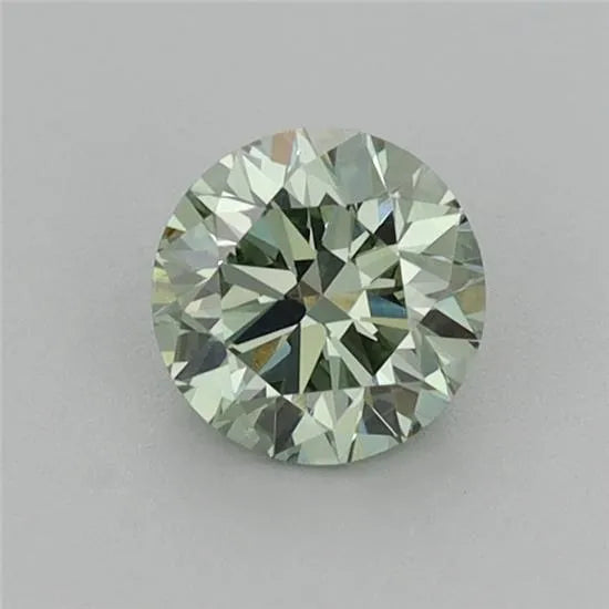 0.57ct Round Lab Grown Diamond (Colour Fancy Vivid Green, Clarity VS1, Cut EX, IGI Certified)