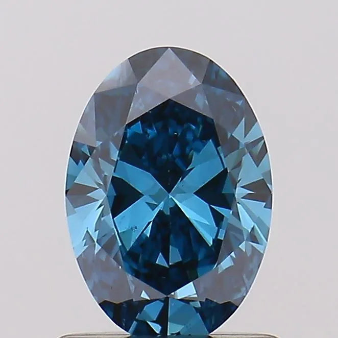 0.70ct Oval Lab Grown Diamond (Colour Fancy Vivid Blue, Clarity VS2, Uncertified)