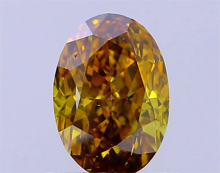 0.91ct Oval Natural Diamond (Colour Fancy Yellow, Clarity VS2, Uncertified)
