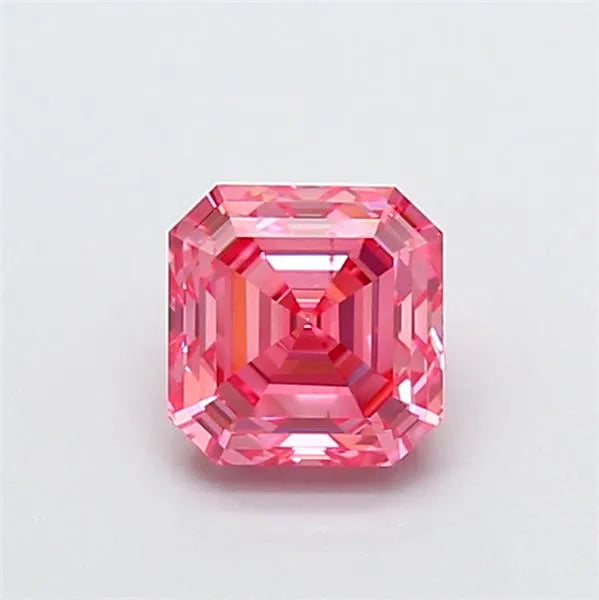 0.92ct Asscher Lab Grown Diamond (Colour Fancy Vivid Pink, Clarity VS2, IGI Certified)
