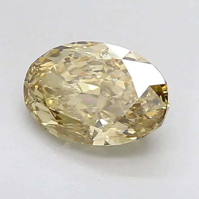 2.71ct Oval Lab Grown Diamond (Fancy Gray Yellow, Clarity VS2, IGI) - Lisa Robin