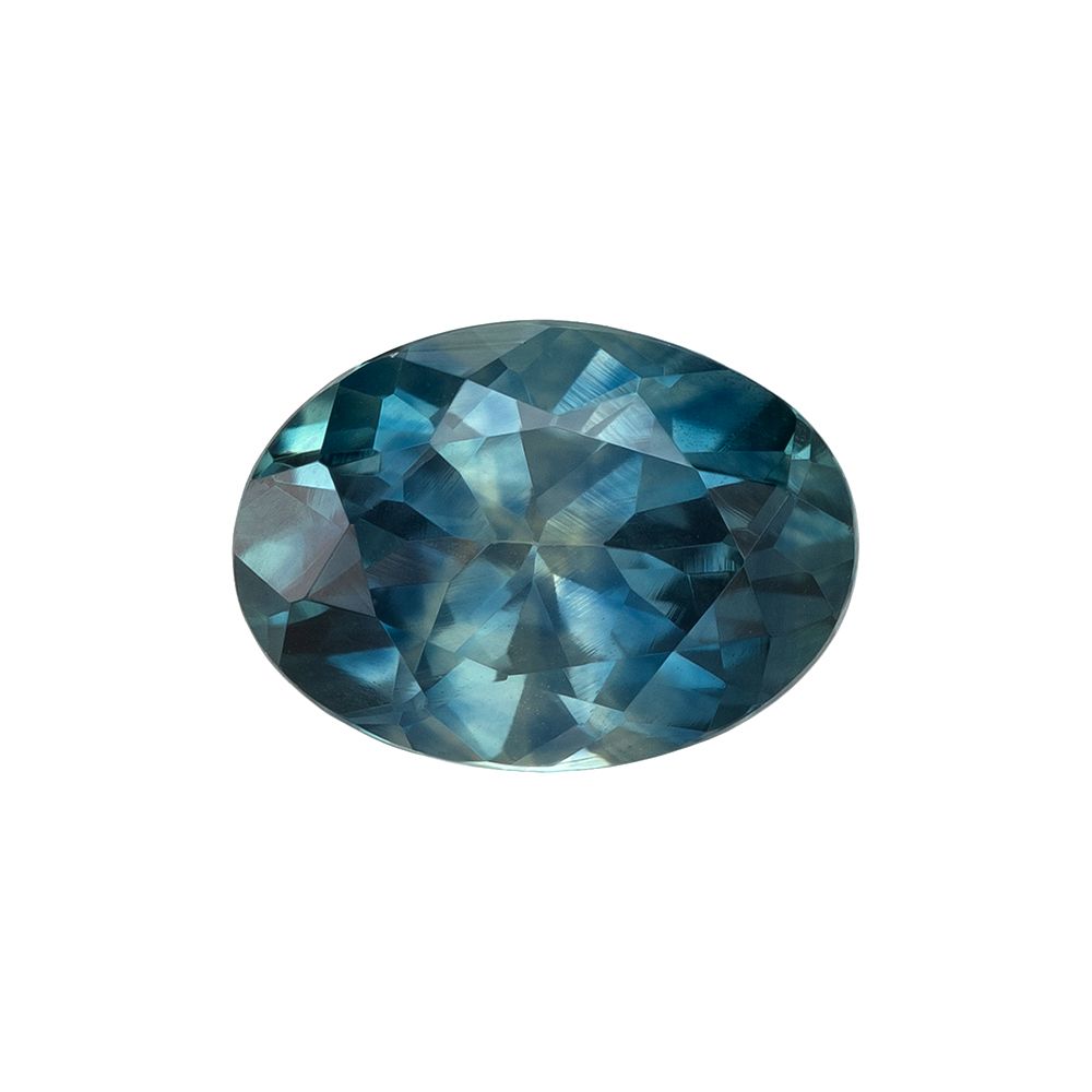 1.01ct Oval Natural Sapphire (Colour Teal, Clarity Slightly Included, Cut Faceted)