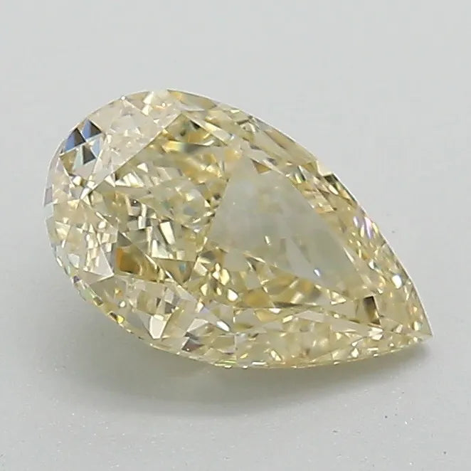 1.05ct Pear Natural Diamond (Colour Fancy Light Yellow, Clarity VVS2, Cut EX, GIA Certified)