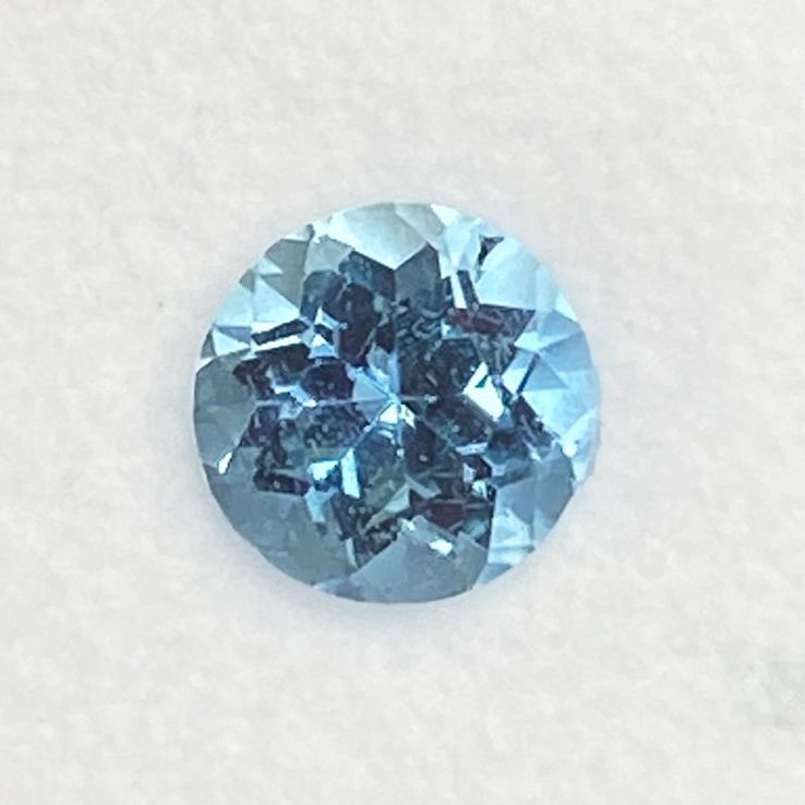 1.10ct Round Natural Aquamarine (Colour Blue, Clarity Eye Clean, Cut Faceted)