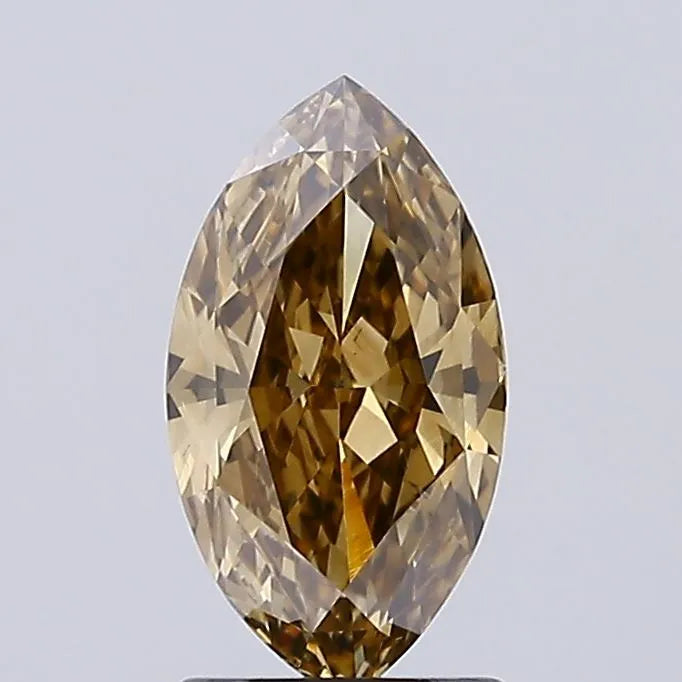 1.57ct Marquise Natural Diamond (Colour Fancy Yellowish Brown, Clarity VS2, Uncertified)