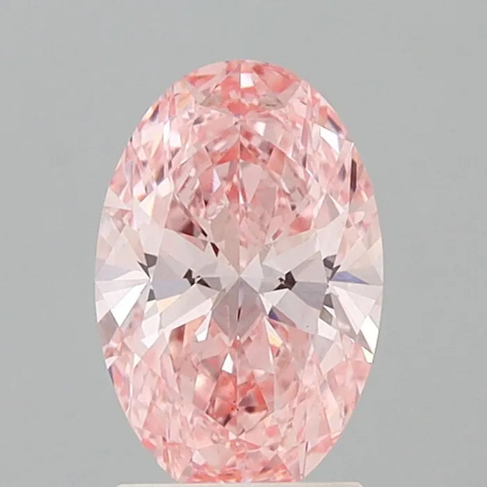 1.84ct Oval Lab Grown Diamond (Colour Fancy Vivid Pink, Clarity VS2, IGI Certified)