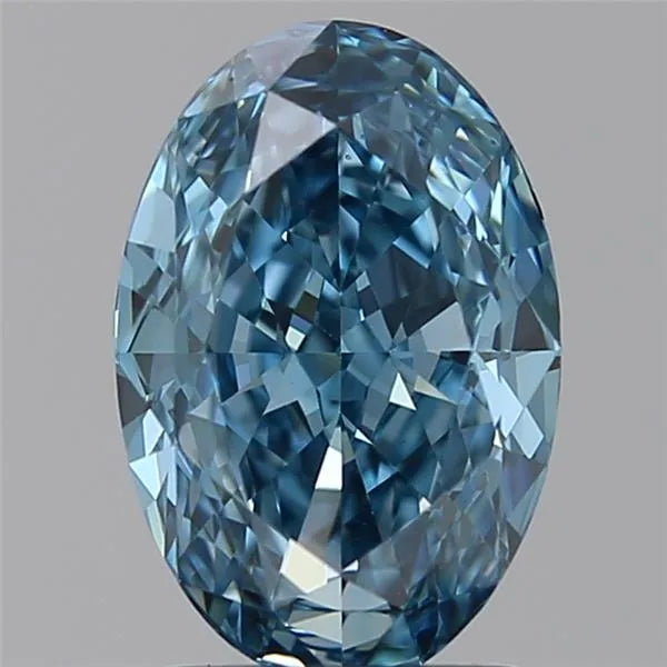 2.02ct Oval Lab Grown Diamond (Colour Blue, Clarity VVS2, Uncertified)