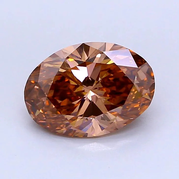 2.04ct Oval Lab Grown Diamond (Colour Fancy Vivid Brown, Clarity VS1, Uncertified)