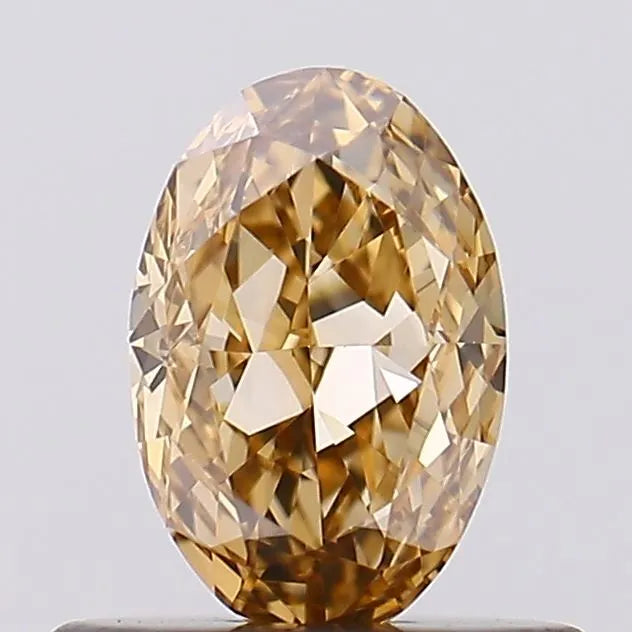 0.53ct Oval Lab Grown Diamond (Colour Fancy Brown, Clarity VVS2, IGI Certified)