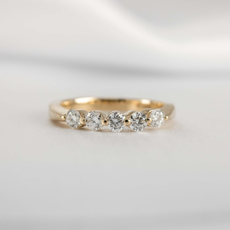 The Teagan Five Stone Diamond Wedding Ring - Lisa Robin