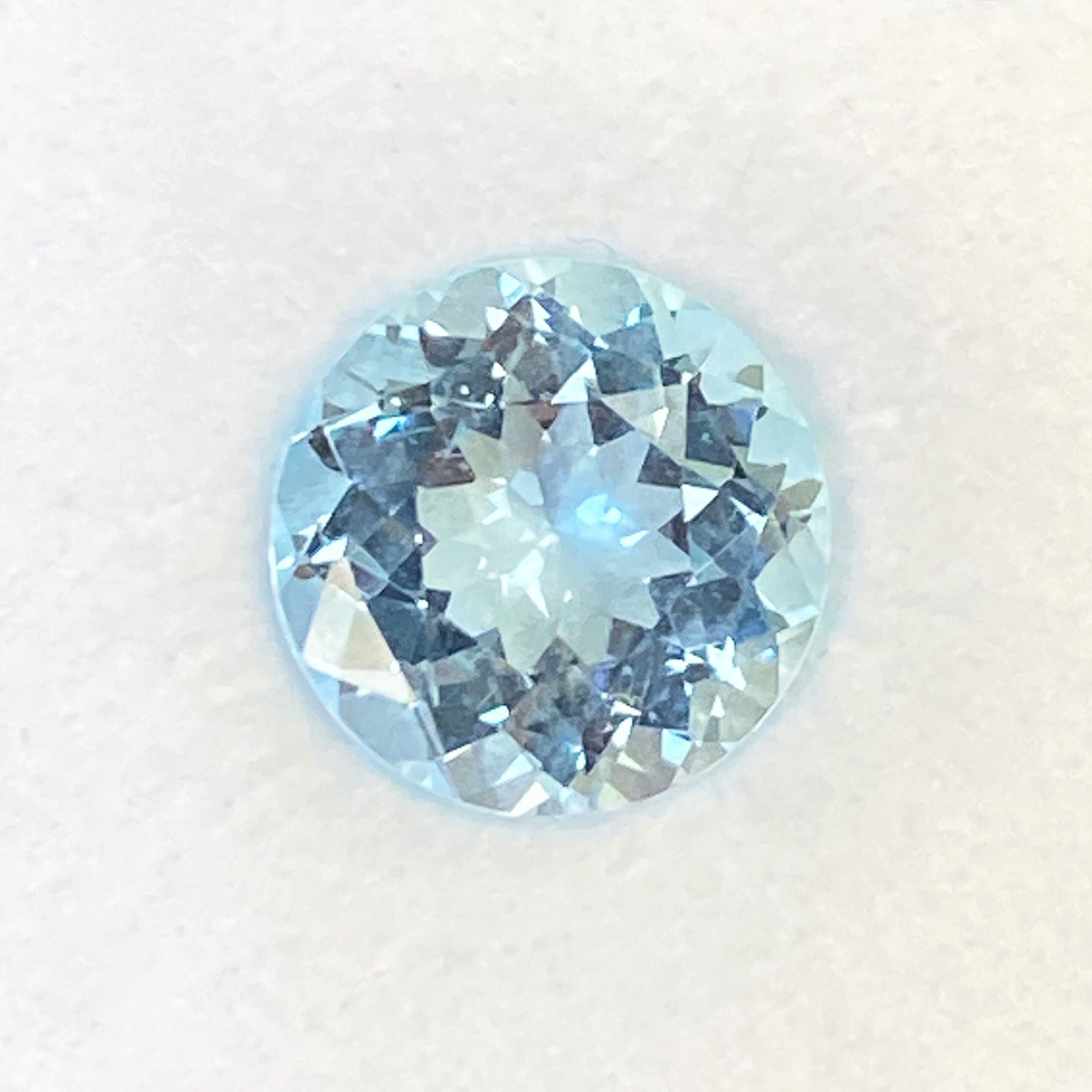 4.43ct Round Natural Aquamarine (Colour Blue, Clarity Eye Clean, Cut Faceted)