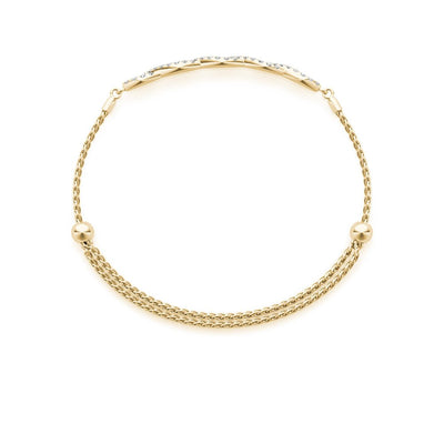 Twist Diamond Bolo Bracelet Adjustable Gold Diamond Bracelet | Lisa Robin