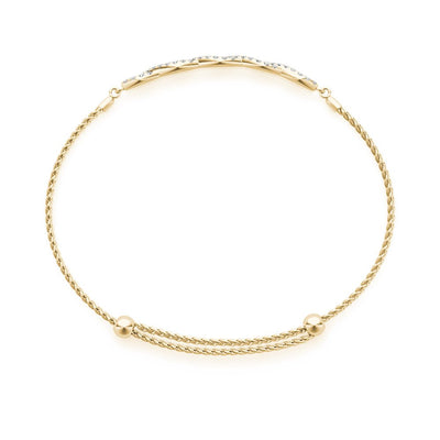 Twist Diamond Bolo Bracelet Adjustable Gold Diamond Bracelet | Lisa Robin