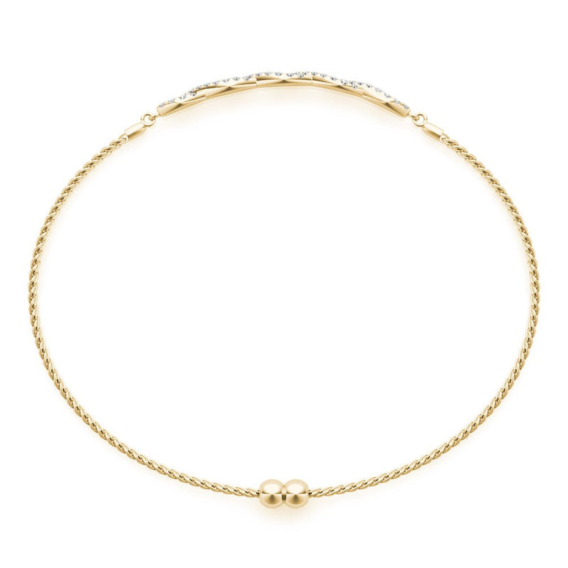 Twist Diamond Bolo Bracelet Adjustable Gold Diamond Bracelet | Lisa Robin
