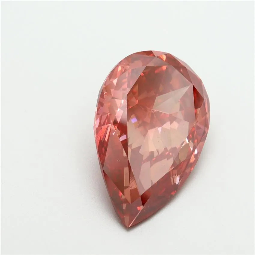 8.27ct Pear Lab Grown Diamond (Colour Fancy Vivid Red, Clarity VS2, IGI Certified)