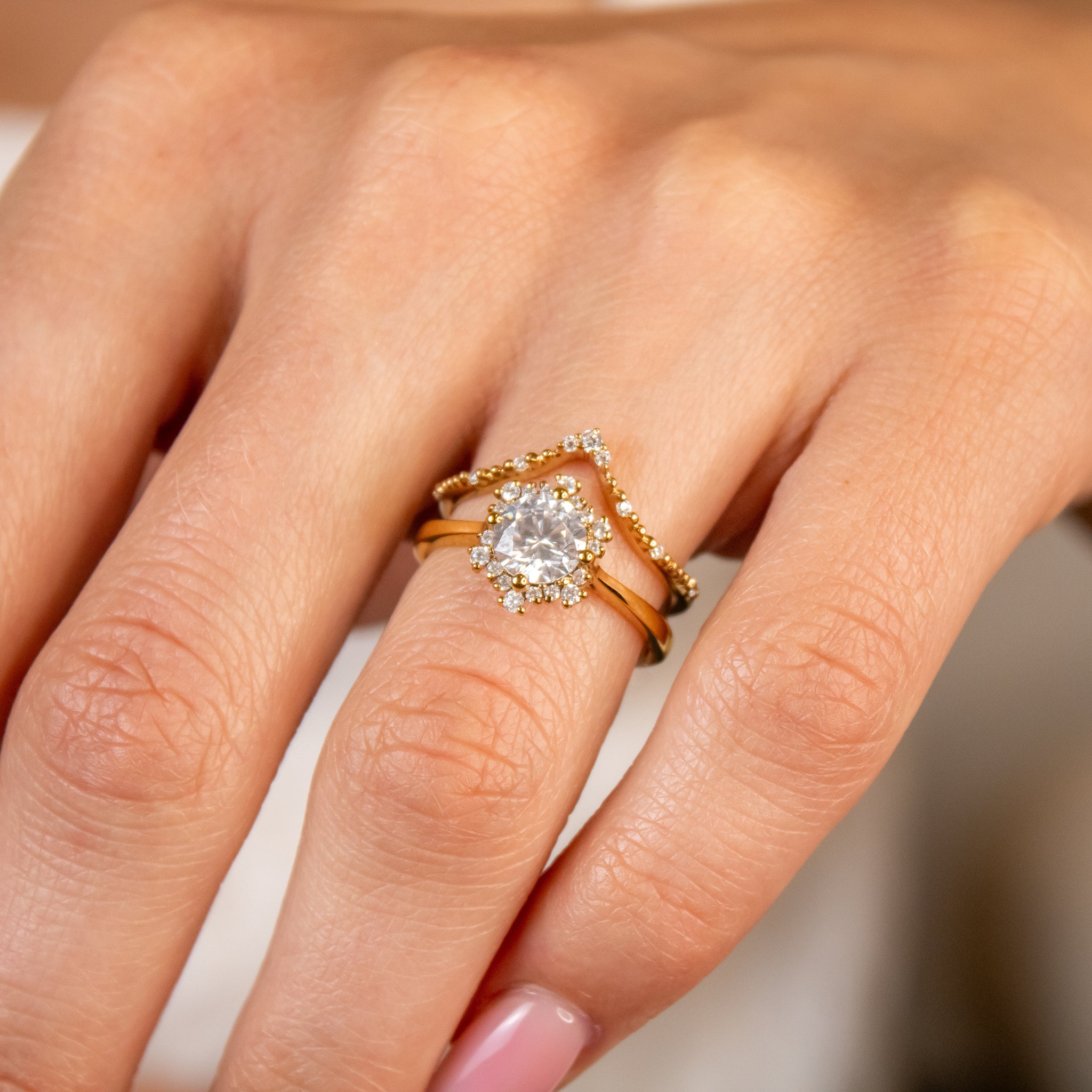 The Aatish Halo Diamond Engagement Ring