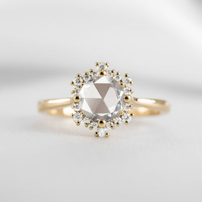 Shown in 1 Carat * The Aatish rose-cut diamond engagement ring in yellow gold | Lisa Robin#color_14k-yellow-gold