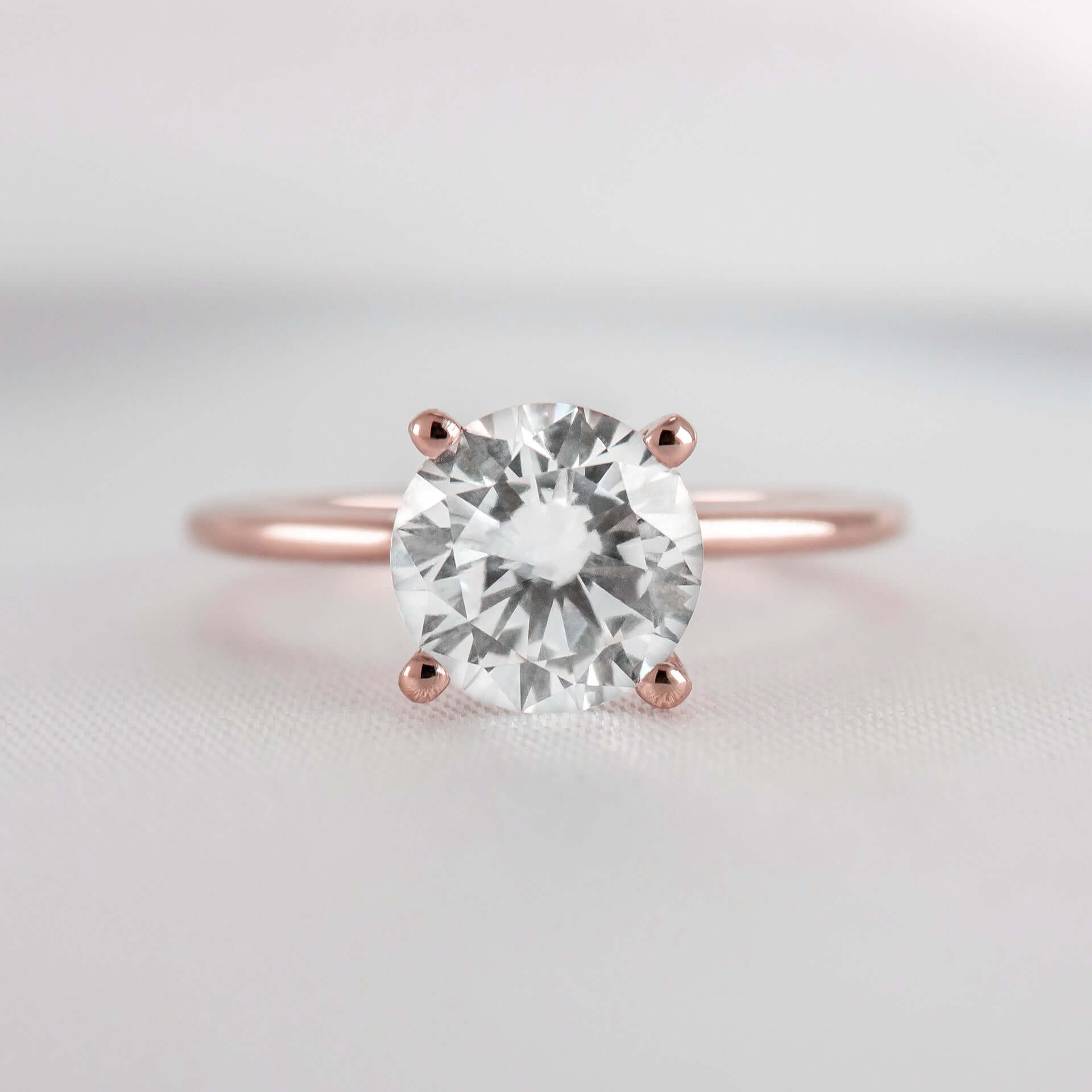 Shown in 2.0 Carat * The Allison Solitaire Engagement Ring | Lisa Robin#shape_round