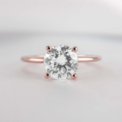 Shown in 2.0 Carat * The Allison Solitaire Engagement Ring | Lisa Robin#shape_round