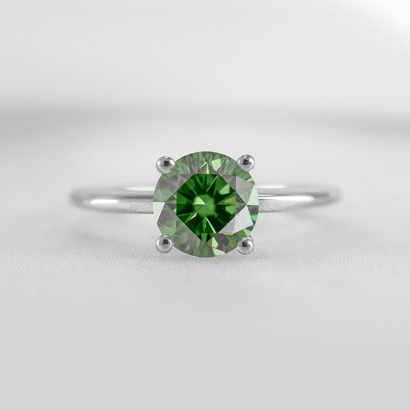 Shown in 1.0 carat Green Diamond* The Allison Green Diamond Engagement Ring | Lisa Robin