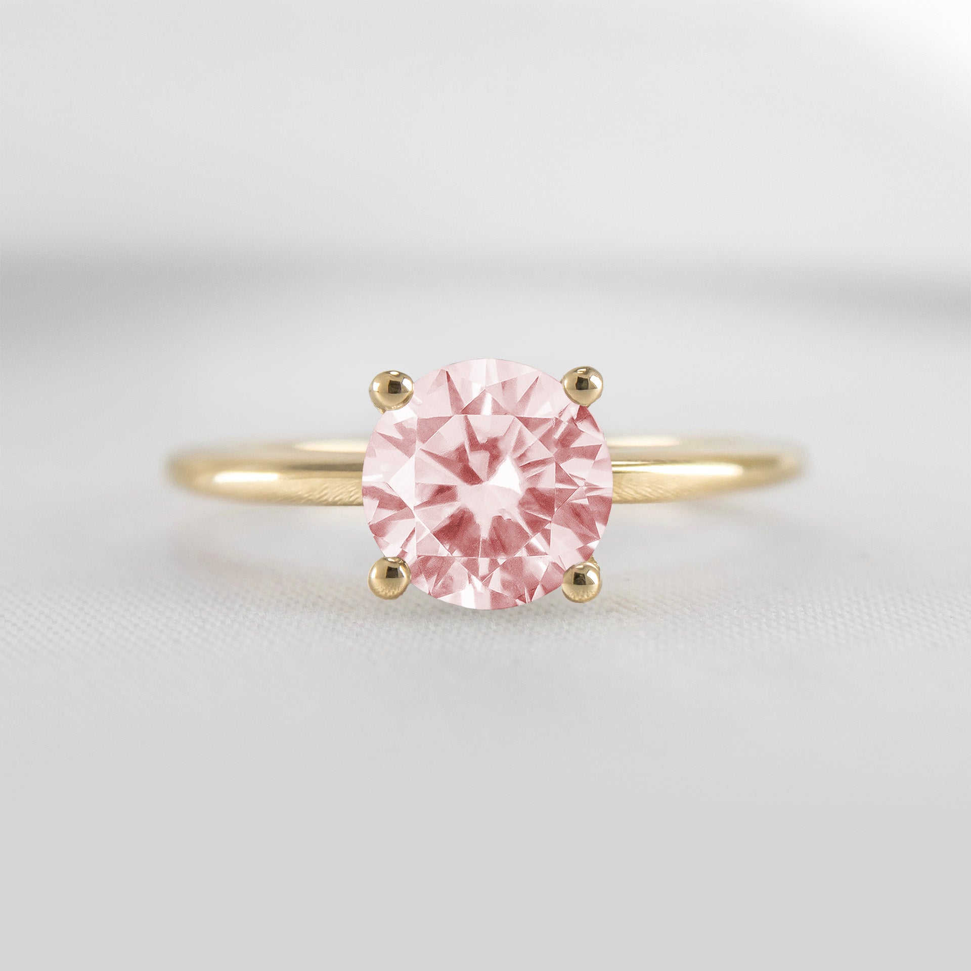 The Allison Solitaire Morganite Engagement Ring - Lisa Robin