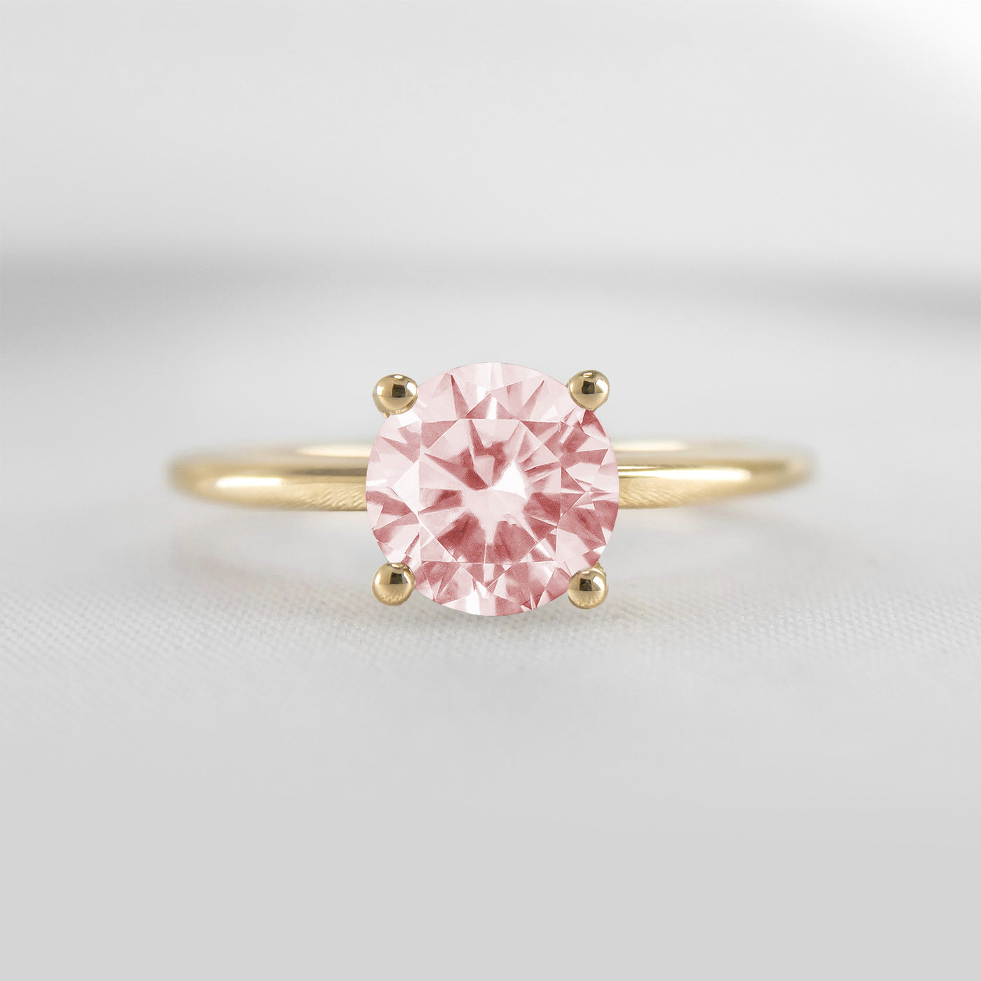 The Allison Solitaire Morganite Engagement Ring | Lisa Robin