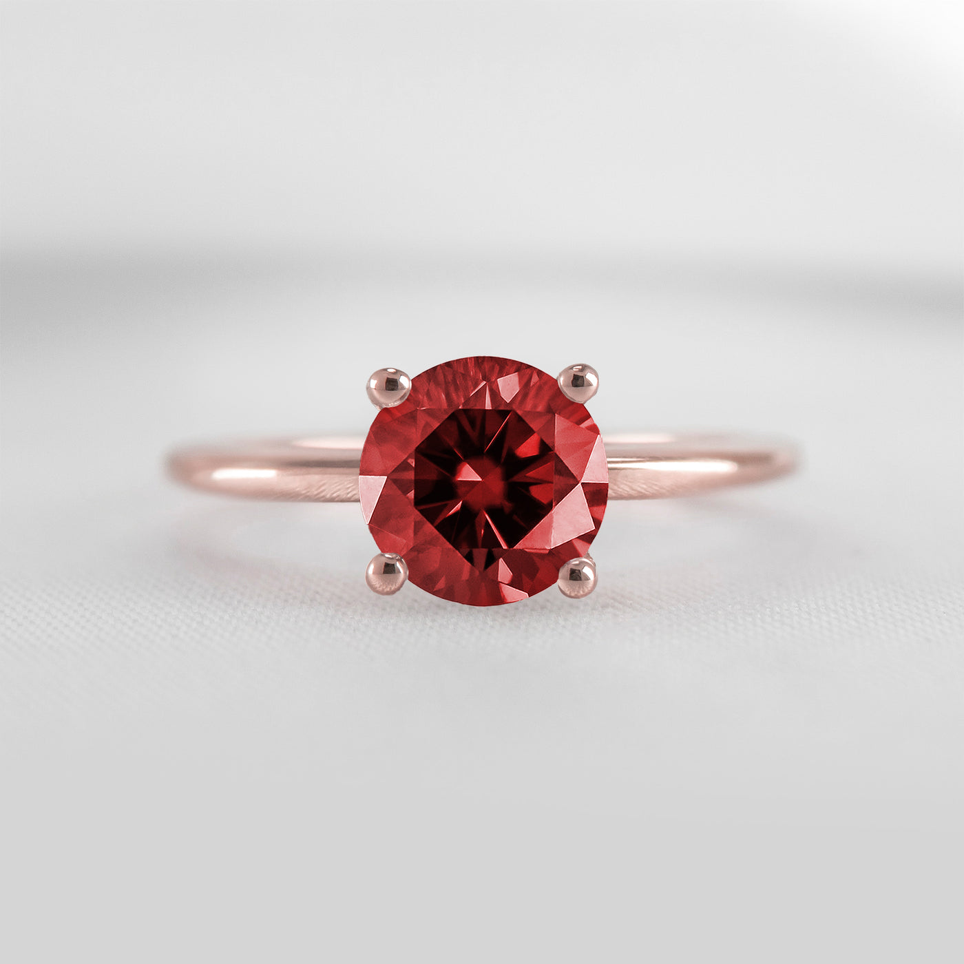 Shown in 1.0 carat Ruby* The Allison Round Ruby Engagement Ring | Lisa Robin#color_14k-rose-gold