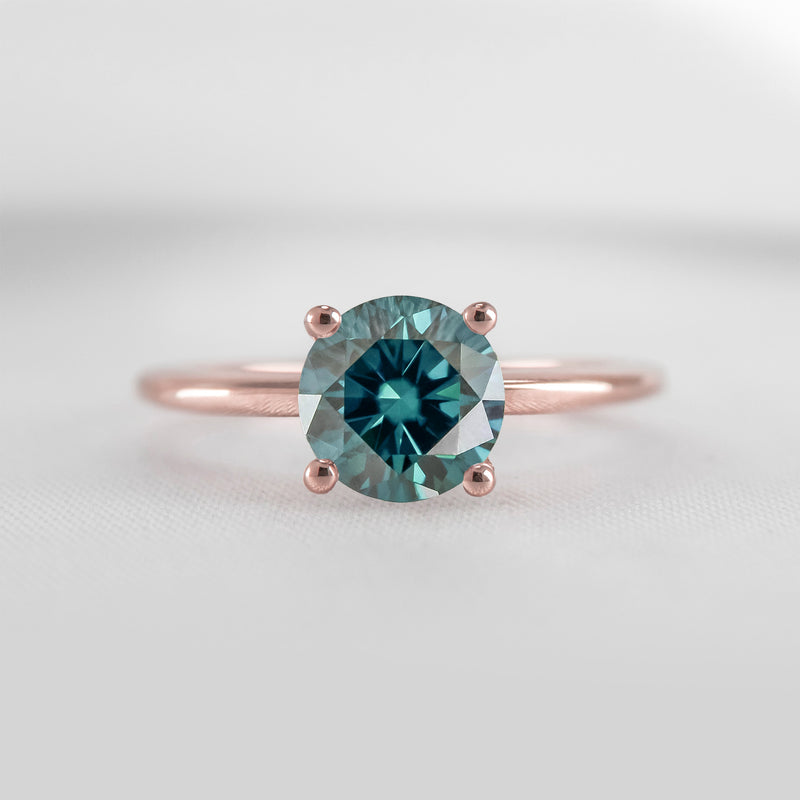 Shown in 1.0 carat Sapphire* The Allison Round Sapphire Engagement Ring | Lisa Robin