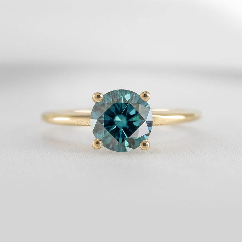 Shown in 1.0 carat Sapphire* The Allison Round Sapphire Engagement Ring | Lisa Robin