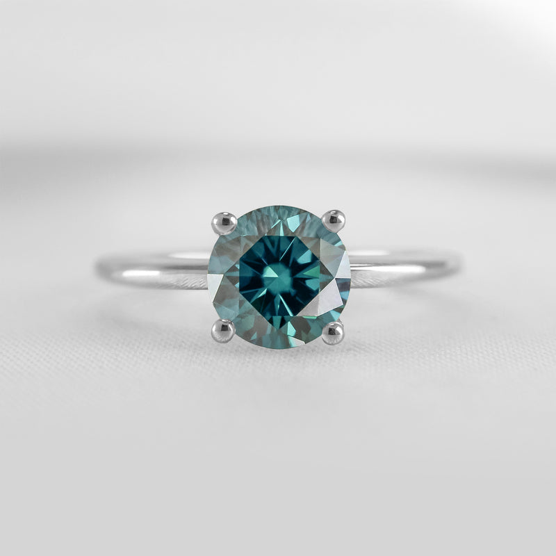 Shown in 1.0 carat Sapphire* The Allison Round Sapphire Engagement Ring | Lisa Robin