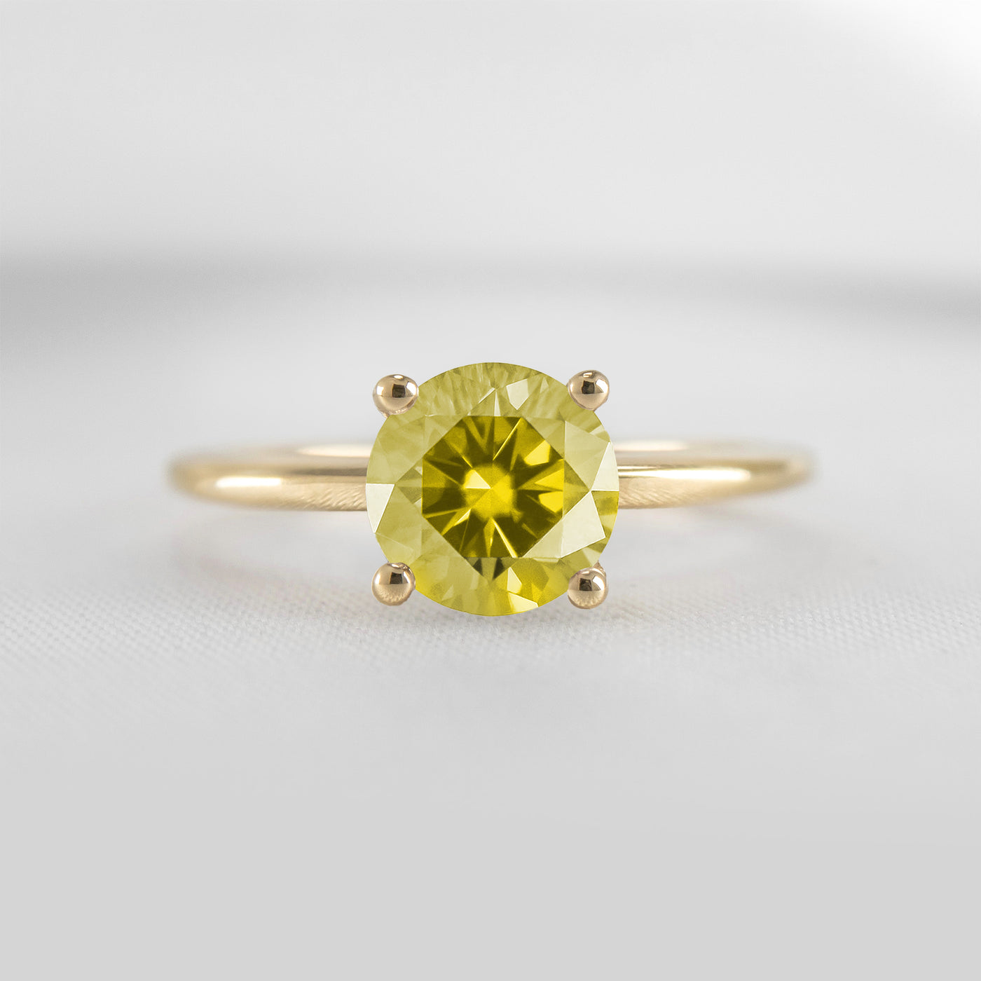 Shown in 1.0 carat Yellow Diamond* The Allison Yellow Diamond Engagement Ring | Lisa Robin#color_14k-yellow-gold
