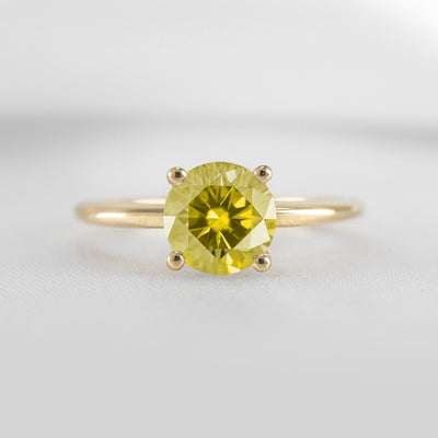 Shown in 1.0 carat Yellow Diamond* The Allison Yellow Diamond Engagement Ring | Lisa Robin#color_14k-yellow-gold