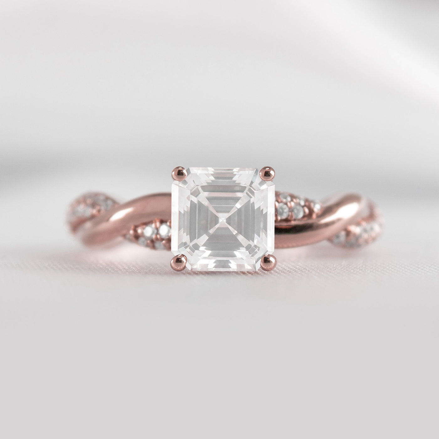 Shown in 1.5 Carat * The Amelia Diamond Twist Engagement Ring | Lisa Robin#color_14k-rose-gold