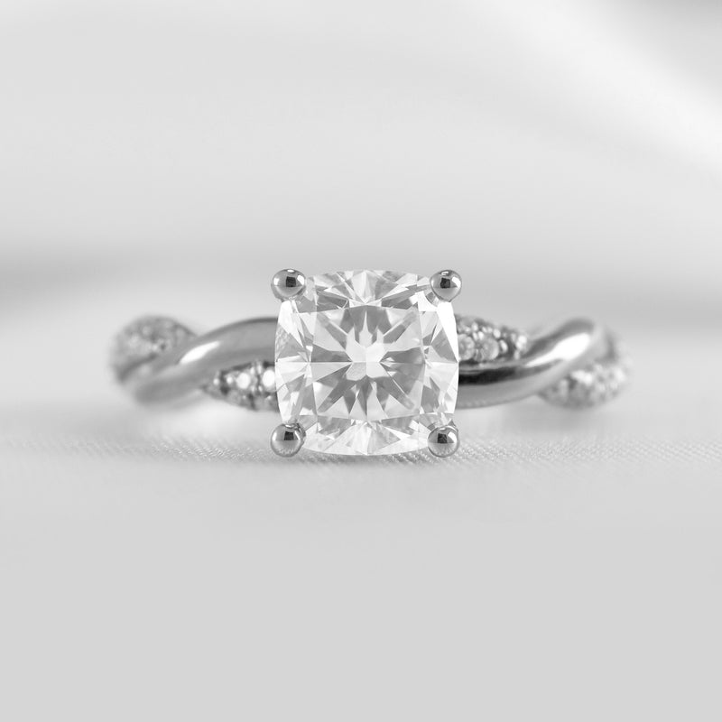 The Amelia Diamond Twist Engagement Ring - Lisa Robin