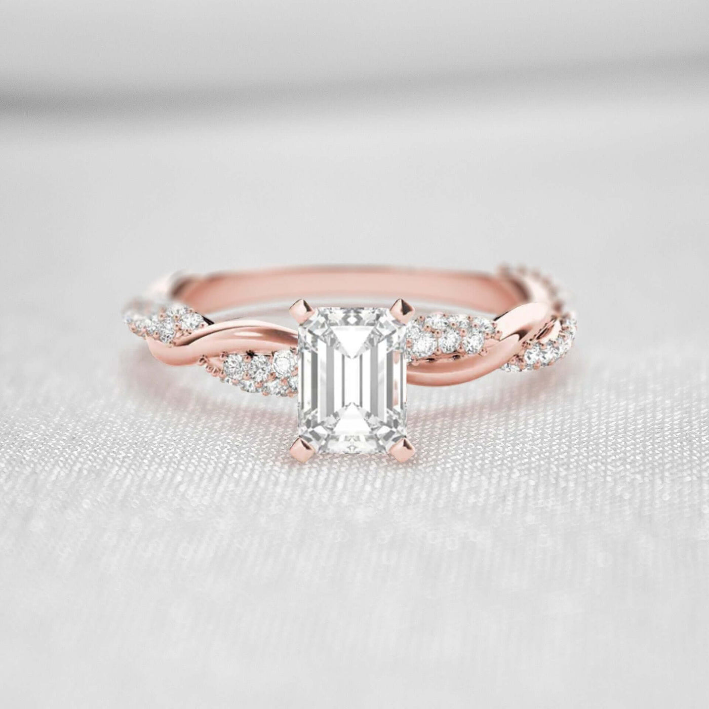 Shown in 1.0 Carat * The Amelia Diamond Twist Engagement Ring | Lisa Robin#_shape-princess