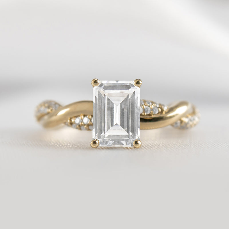 Shown in 1.5 Carat * The Amelia Diamond Twist Engagement Ring | Lisa Robin