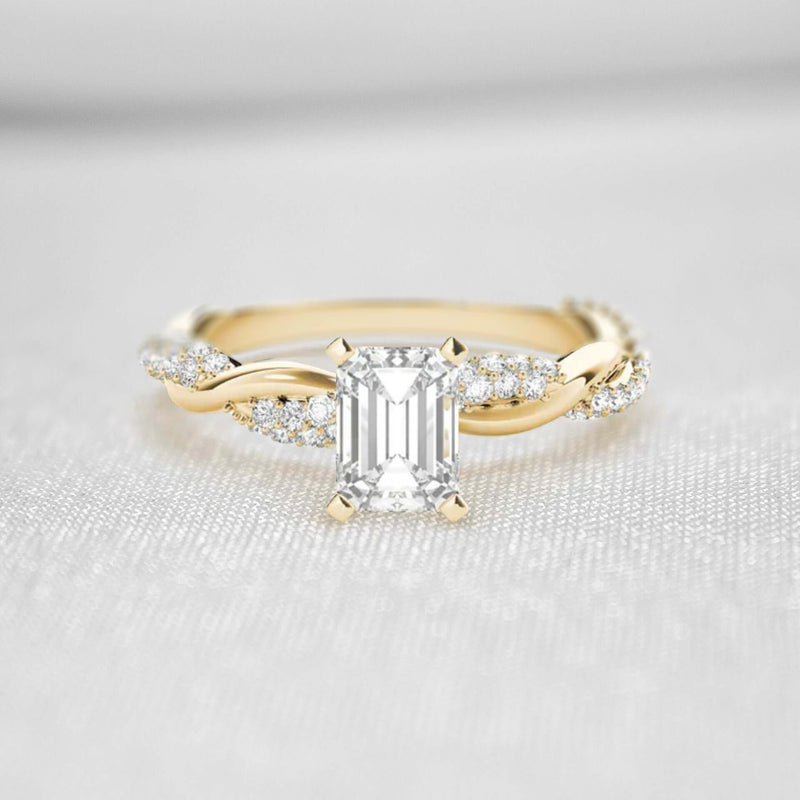 Shown in 1.0 Carat * The Amelia Diamond Twist Engagement Ring | Lisa Robin