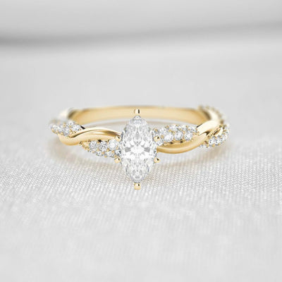 Shown in 1.0 Carat * The Amelia Diamond Twist Engagement Ring | Lisa Robin#_shape-marquise