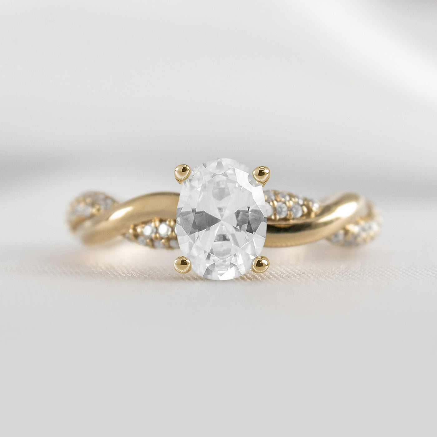 Shown in 1.0 Carat * The Amelia Diamond Twist Engagement Ring | Lisa Robin#color_14k-yellow-gold